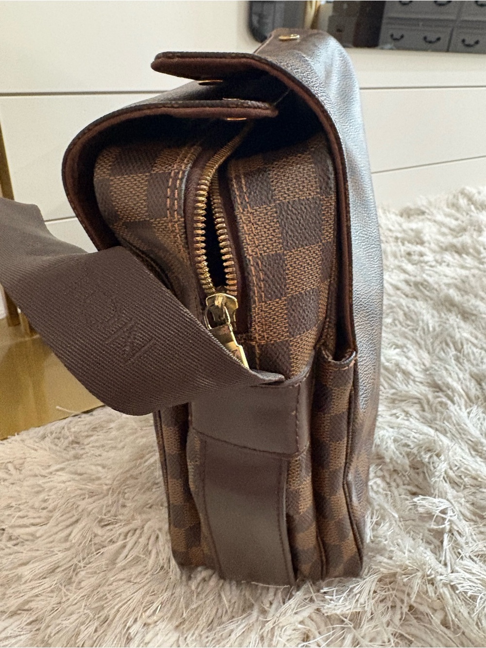 Louis Vuitton brown damier ebene navigilo Messenger bag with adjustable strap - Picture 4 of 12